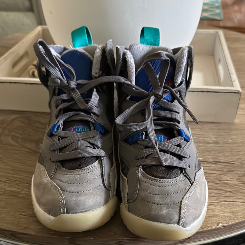 Jordan Gray and Blue Sneakers Modern Design